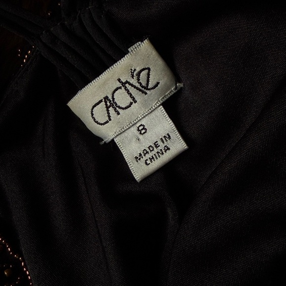 Cache Black Maxi Dress with Bronze Embellishment - Picture 6 of 7